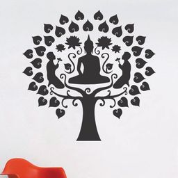 rawpockets Black Buddha Silhouettes Wall Sticker-image-60