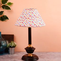 Devansh White & Red Traditional Bedside Standard Table Lamp-28