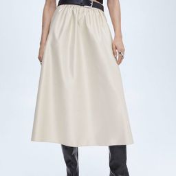 MANGO Women Satin A-Line Midi Skirt-picture-12