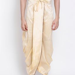 Sanwara Men Beige Solid Art Silk Dhoti-picture-29