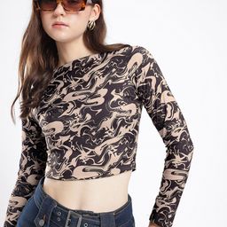 Stylecast X Hersheinbox Classic Chic Abstract Printed Crop Top-image-29