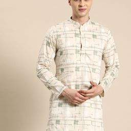 Sayisha Men Geometric Printed Kurta-11
