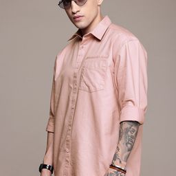 The Roadster Life Co. Pure Cotton Relaxed Fit Embroidered Shirt-image-10
