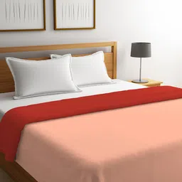 STELLAR HOME Red & Pink Solid AC Room 120 GSM Double Bed Comforter-image-45