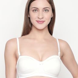 Lady Love White Solid Non-Wired Non Padded Balconette Bra LLBR8082-image-72