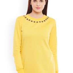 Belle Fille Yellow Sweatshirt with Embellished Detail-picture-39
