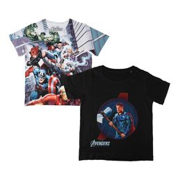 Marvel by Wear Your Mind Boys Pack Of 2 White Printed Round Neck T-shirts-image-80