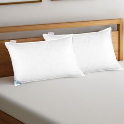BIANCA Set Of 2 White Solid Shape Adjusting Orthopedic Micro-Gel Fiber Pillows-10