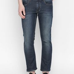 Basics Men Navy Blue Regular Fit Low-Rise Clean Look Stretchable Jeans-picture-16