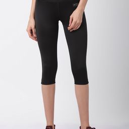 GOLDSTROMS Women Black Solid Slim Fit Capris-51