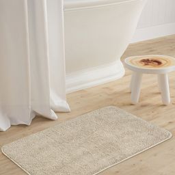 Saral Home Beige Neo Shaggy Yarn Microfibre Anti-Skid Bath Mat-image-84