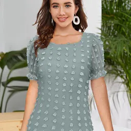 BAESD Self Design Puff Sleeves Regular Top-picture-1