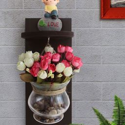 TIED RIBBONS Multicoloured Artificial Flowers With Planter-5