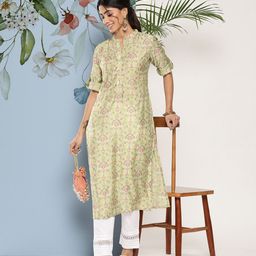 Libas Women Floral Motifs Printed Kurta-image-52