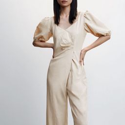 MANGO Sustainable Puff Sleeves Wrap Jumpsuit-picture-10