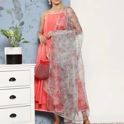 InWeave Women Kurta With Palazzos & Dupatta-18