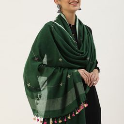 ArtEastri Geometric Woven Design Pure Cotton Dupatta-image-23