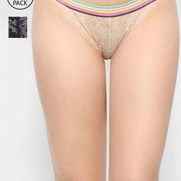 Ms.Lingies Women Pack Of 2 Self Design Thong Briefs MSP076-3307S-image-43
