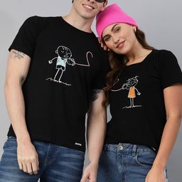 BRATMA Men Black Printed Round Neck Pure Cotton T-shirt-image-110