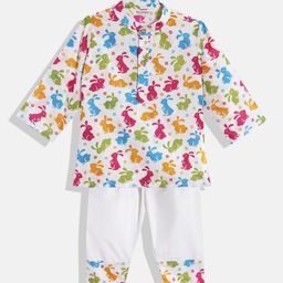 Readiprint Fashions Boys Printed Pure Cotton Kurta With Pyjamas-23