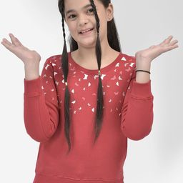 Crimsoune Club Girls Conversational Printed Cotton Sweatshirt-image-73