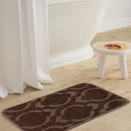Saral Home Brown Viva Matar Microfibre Anti-Skid Bath Rugs-image-11