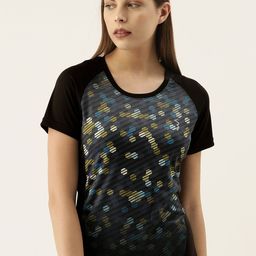 Campus Sutra Women Black Printed Round Neck T-shirt-image-54