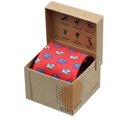 Tossido Men Red & Blue Printed Broad Tie-picture-2