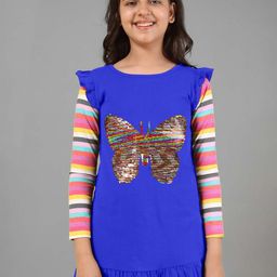 KYDA KIDS Girls Embellished A-Line Cotton Dress-image-88