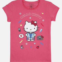 Kids Ville Girls Pink Hello Kitty Printed T-shirt-image-61