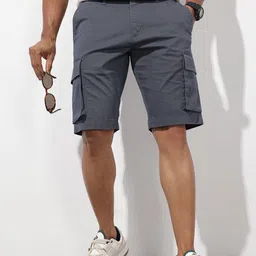The Roadster Lifestyle Co. Men Solid Cargo Shorts-picture-28