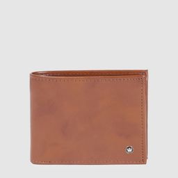 Louis Philippe Men Tan Brown Leather Two Fold Wallet-36