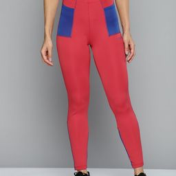 Alcis Women Red Solid High-Waist Tights-image-49