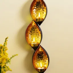 Archies Gold-Toned T-Light Candle Holder Home Gift Set-image-5