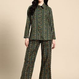 DARVI Geometric Printed Shirt & Trousers Co-Ord Set-picture-28