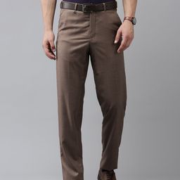 Van Heusen Men Mid-Rise Checked Custom Trousers-image-9