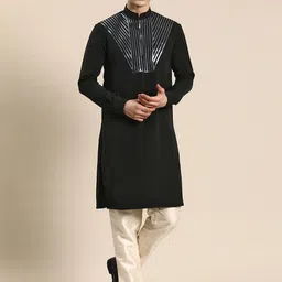 Sayisha Men Geometric Yoke Design Kurta-picture-47