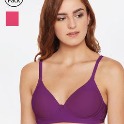 Bodycare Pack of 2 Solid Non-Wired Non Padded Everyday Bras 6566COWI-image-48