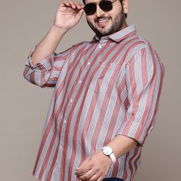 Nautica Men Plus Size Slim Fit Striped Casual Shirt-picture-12