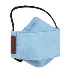 Hidesign Blue Solid 1Ply Pure Cotton Cloth Face Mask-4