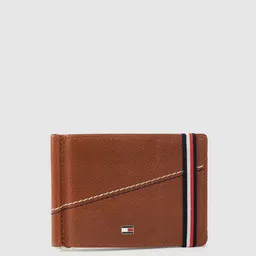 Tommy Hilfiger Men Tan Embroidered Detail Leather Wallet-picture-25