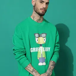 GRIFFEL Men Graphic Printed Sweatshirt image 1