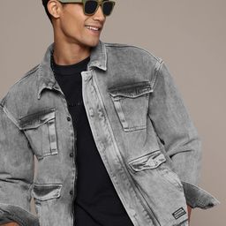 WROGN Pure Cotton Oversized Denim Jacket-35