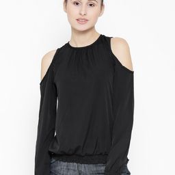 Sera Women Black Solid Blouson Top-picture-47