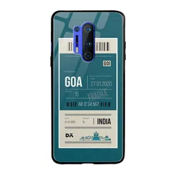 DailyObjects Teal Green & Beige Goa City Tag OnePlus 8 Pro Glass Mobile Case-44