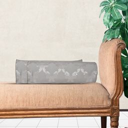 Home Grey & Silver-Toned Set of 2 Rectangle Cushion Covers-27