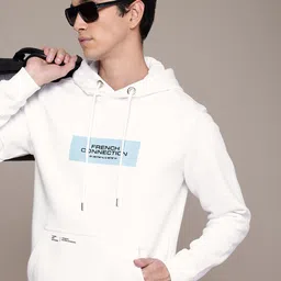 French Connection Brand Logo Printed Hooded Sweatshirt-image-49