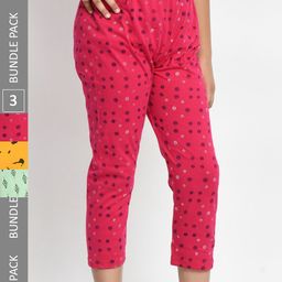 BAESD Girls Pack Of 3 Printed Pure Cotton Capris-picture-32