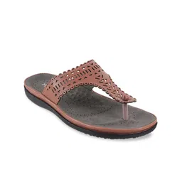 Metro Women Peach-Coloured Textured Wedges-image-23