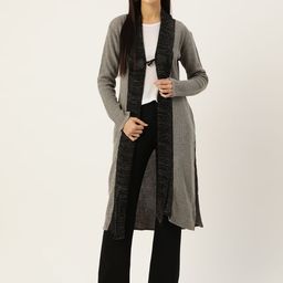 American Eye Women Solid Longline Cardigan-image-68